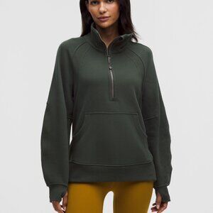 Scuba Oversized Funnel-Neck Half Zip Long